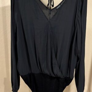 Torrid Black V-Neck Bodysuit